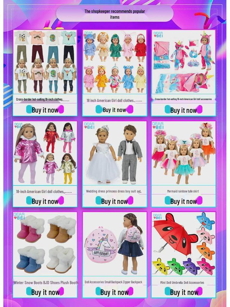 8" Tie-Dye Silicone American Girl Reborn Doll