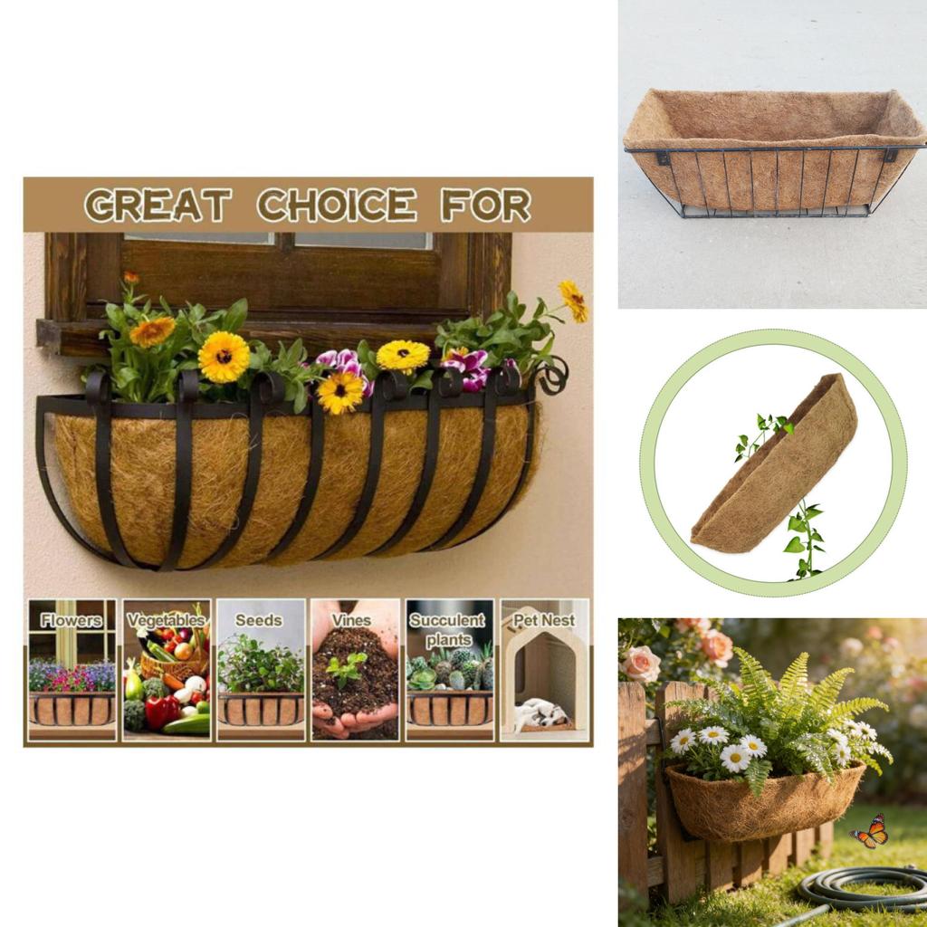 Modern Minimalist Plant Pot With Natural Coconut Coir Material For Home Gardening Decor