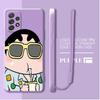 Phone Cover Case for Samsung Galaxy A50 A56 A71 A73 A05 A06 A04 A02s A53 A03 A30s A20s Cute Crayon Shin-chan