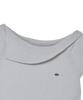 AWESOME STUDIO Asymmetrical Collar Off-Shoulder Knit Light Gray