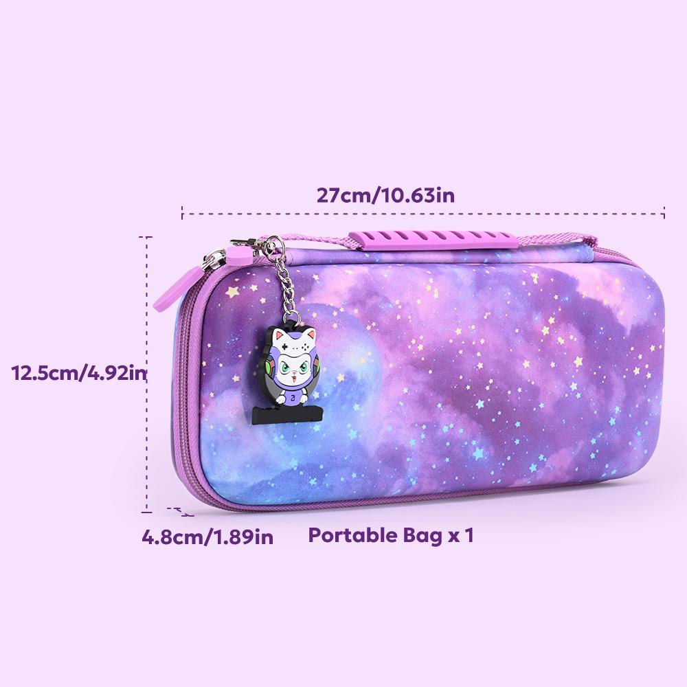 14-in-1 NS Switch Accessory Set Portable Switch Games Storage Handbag Galaxy Purple Case for Nintendo Switch