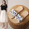 New bow slippers women's summer wear versatile women's flat bottom non-slip female student fashion cool slippers