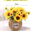 Mini Sunflower Artificial Flower Ornament for Living Room or Dining Table Decoration