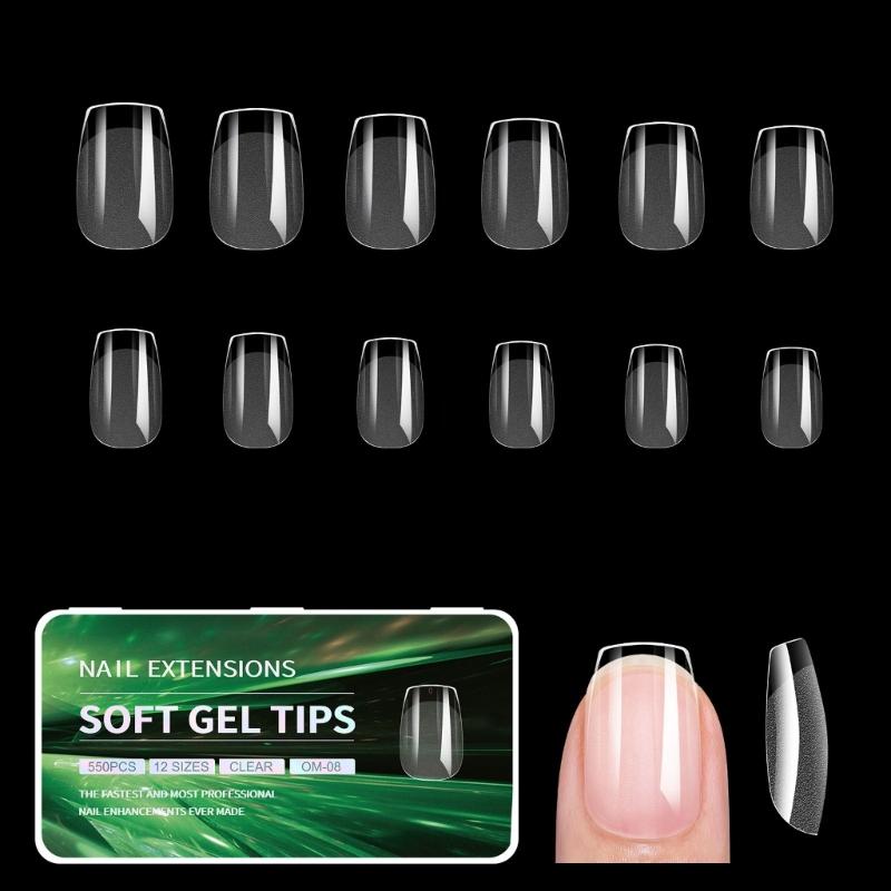 Gel Nail Tips Pre filed Almond/Stilettos/Square/Coffin Nail Tips Full Cover Nail Tips Press On Nail Artificial Fake Nail