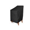 210D Oxford Cloth Waterproof Chair Cover, Black Outdoor Patio Seat Footstool Cover, Large All-Weather Furniture Protector
