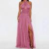 European and American New Celebrity Style Elegant Temperament Waist Long Dress French Retro Banquet Dress Pleated Long Dress Dress