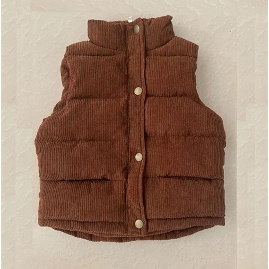 Baby Kids Thicken Vests Winter Girl Boys Jackets Corduroy Coat Early Spring Vest For Toddler Children Sleeveless Jackets