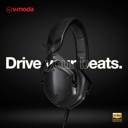 V-MODA M-10 DJ Monitor Headphones, High-Resolution Audio Compatible, Wired Connection Only, Black