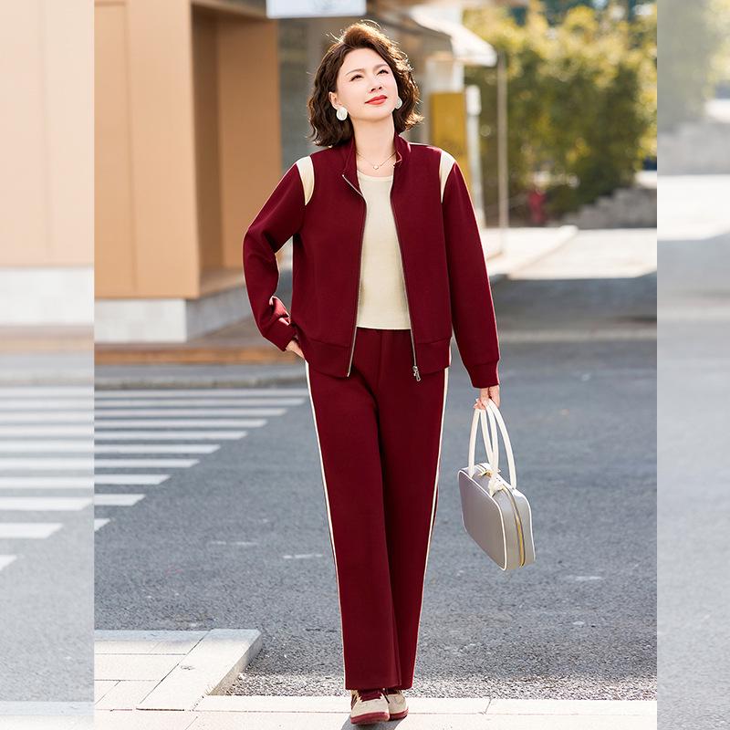 Spring & Autumn Casual Two-Piece Set for Young and Middle-Aged Women