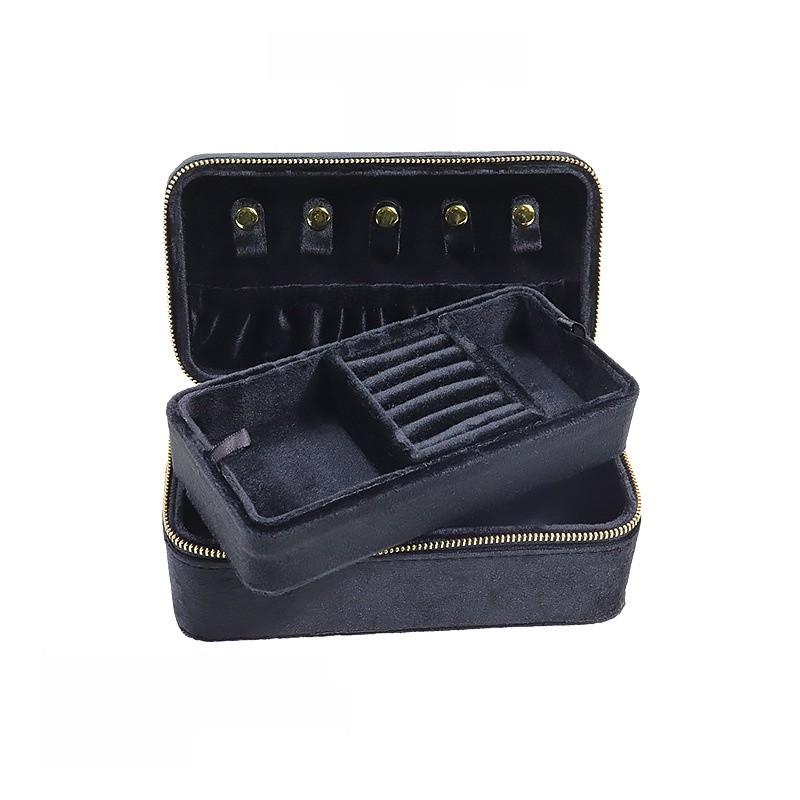 Luxury Double Layer Jewelry Organizer With Zipper For Travel And Home Storage