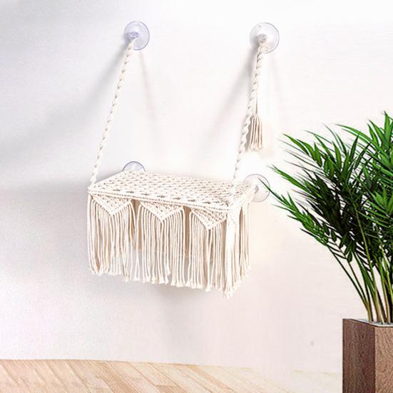 Hamac Pisică Bohemian Ventuză Portantă Puternică Ușor de Agățat Confortabil