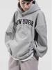 Unisex korejský styl volná mikina s potiskem písmen - Trendy High Street móda