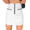 High Waist Mini Skirt Zipper Half Placket Hip Wrapped Pencil Evening Party Club Skirt Solid