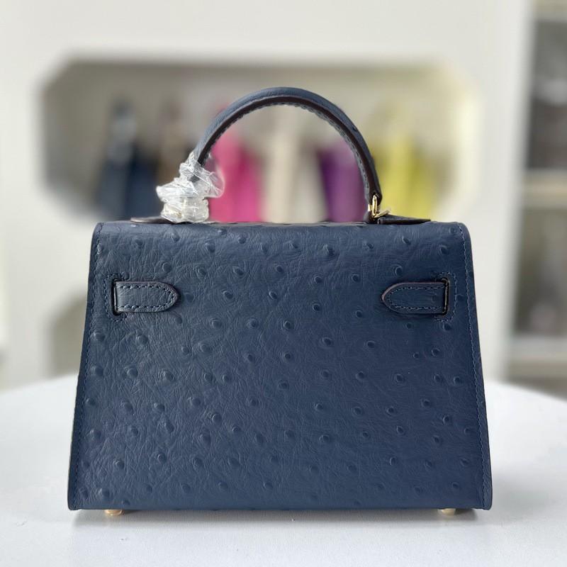 2026 Mini Kelly Bag In Ostrich-Embossed