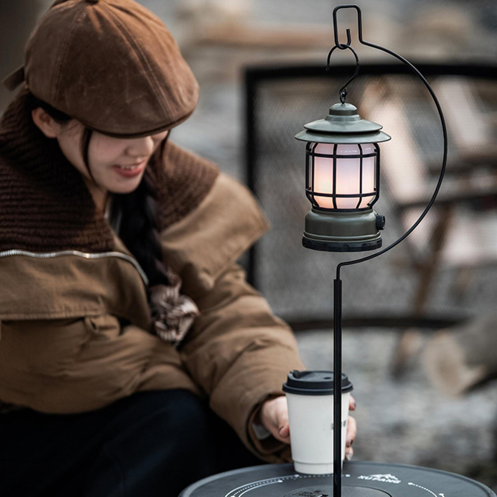 Camping Lantern Stand Desktop Holder, Sturdy, Lamp Pole Outdoor Light Holder Table