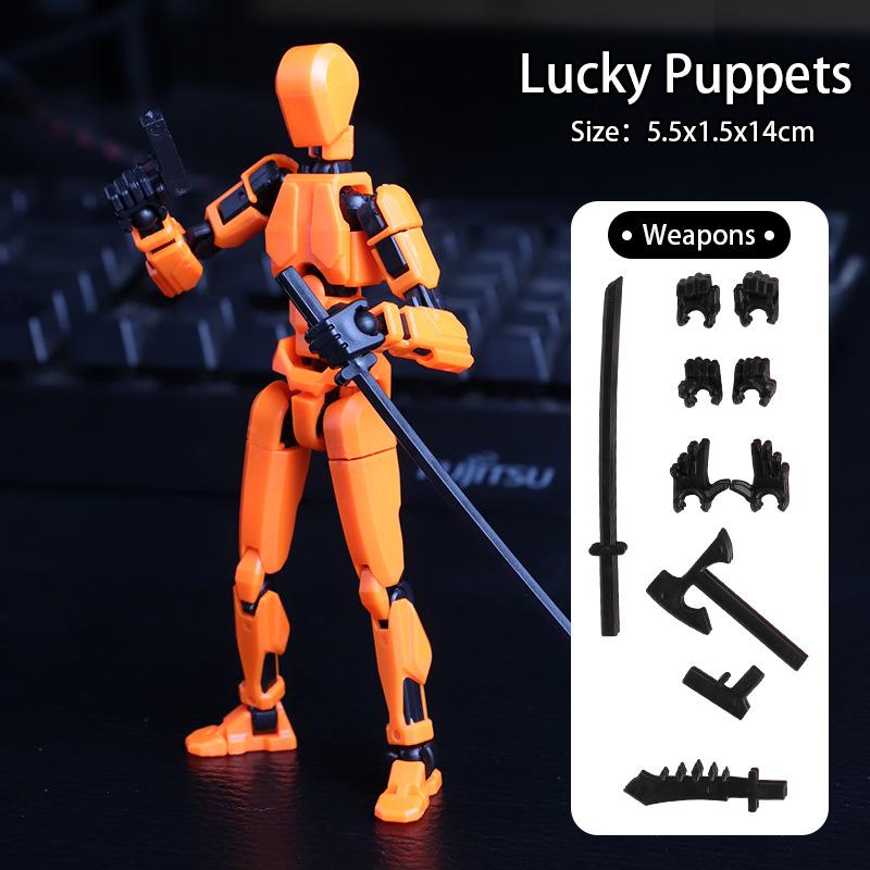 

3D Printed Weapon Lucky 13 Action Figures PVC Multi-jointed Movable Robot Mannequin Game Decompression Model Toys For Kids Adult