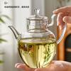 550ML Home Cooling Kettle Heat-resistant Glass Teapot Transparent Glass Tea Set Home with Filtered Cold Bubble Flower Teapot