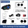 Motorcycle Bluetooth Helmet Headset Bt5.3 with Hd Driving Recorder Wireless Camera 1080P Hard Disk Video Recorder Call Headset
