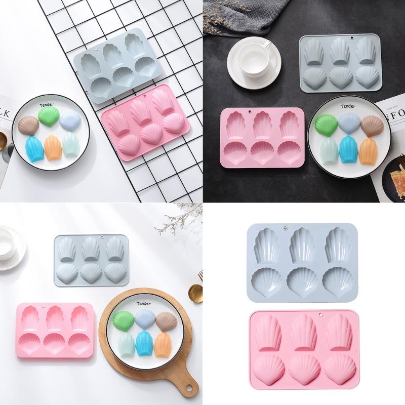 6Cavity Madeleine Silicone Mold Chocolate Mold Mousses Cake Bakings Tool