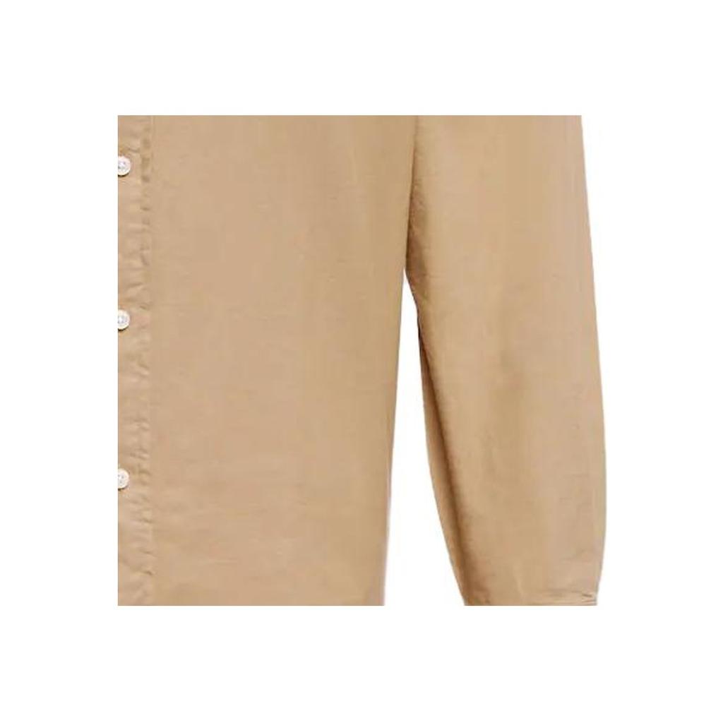 Polo Ralph Lauren SS23 Solid Color Logo Embroidered Long Sleeve Shirt Men Shirts Khaki-Yellow 710889740-001