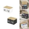 Tampon Holder for Bathroom Creative Farmhouse Decorative Wooden with Hinged Lid for Bathroom Accessories Pad Organizer Case