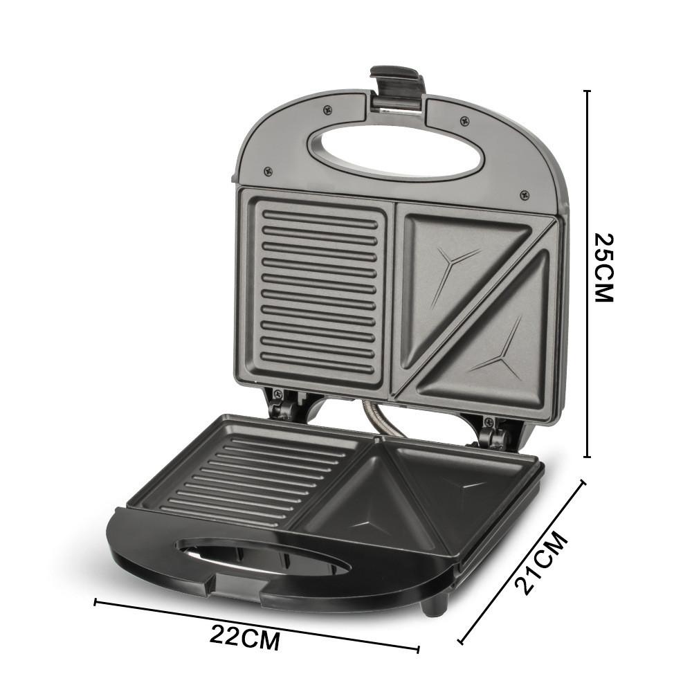 750W Double Sided Heating Sandwich Maker Mini Waffle Machine Household Multi Functional Breakfast Machine