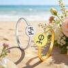 Dawapara Vintage Odin Symbol Ring Tribal Ancient Symbols Runes Wiccan Protection Amulet Finger Rings Stainless Steel Jewelry