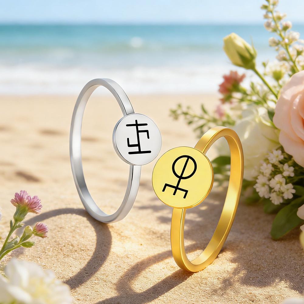Dawapara Vintage Odin Symbol Ring Tribal Ancient Symbols Runes Wiccan Protection Amulet Finger Rings Stainless Steel Jewelry