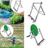Garden Water Hose Reel Cart Hose Pipe Reel Folding Pressure Washer Hose Reel Hand Crank for Camping Outside Household Patio