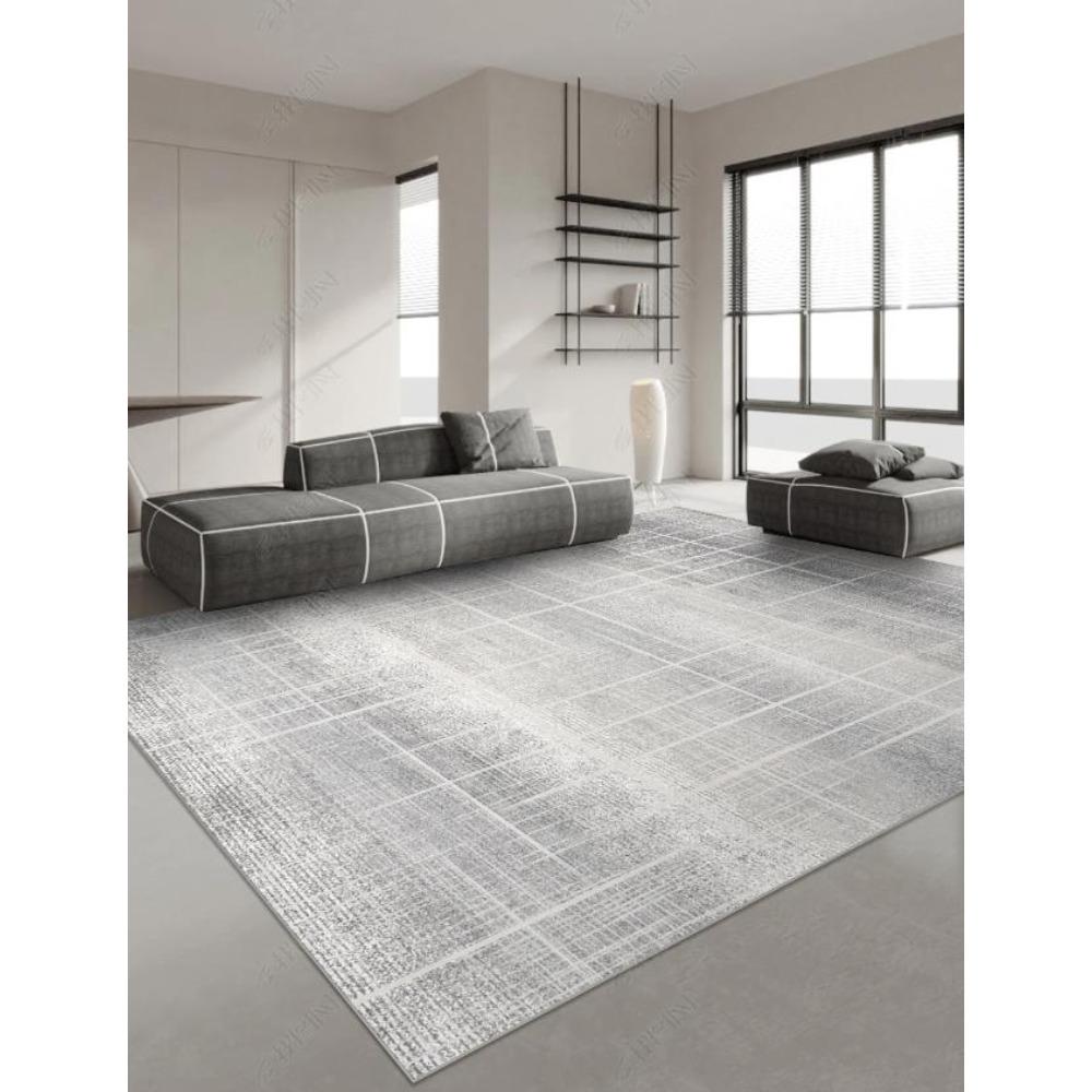 Japanese Style Carpets for Living Room Light Luxury Bedroom Decor Large Area Carpet Home Gray Anti-slip Mat Washable Lounge Rug