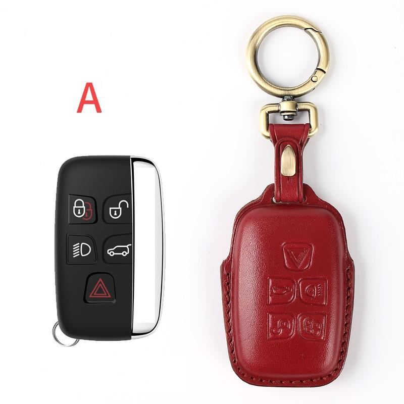 Interior Mouldings Handmade Leather Car Key Case Cover for Land Rover Range Rover Sport A9 Discovery 2 3 4 Sport For Jaguar XF A