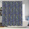 Floral Shower Curtain Botanical Nature Flowers Plants Pattern Bathroom Decor Vintage Farmhouse Rustic Home Textile Washable