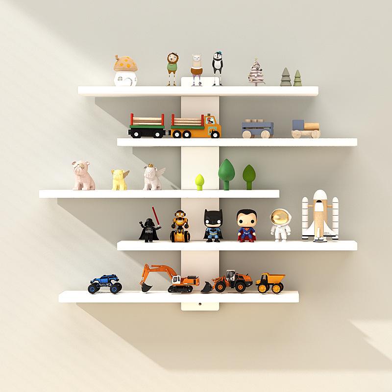 Wall-Mounted Multi-Layer Display Rack for Figurines and Toys