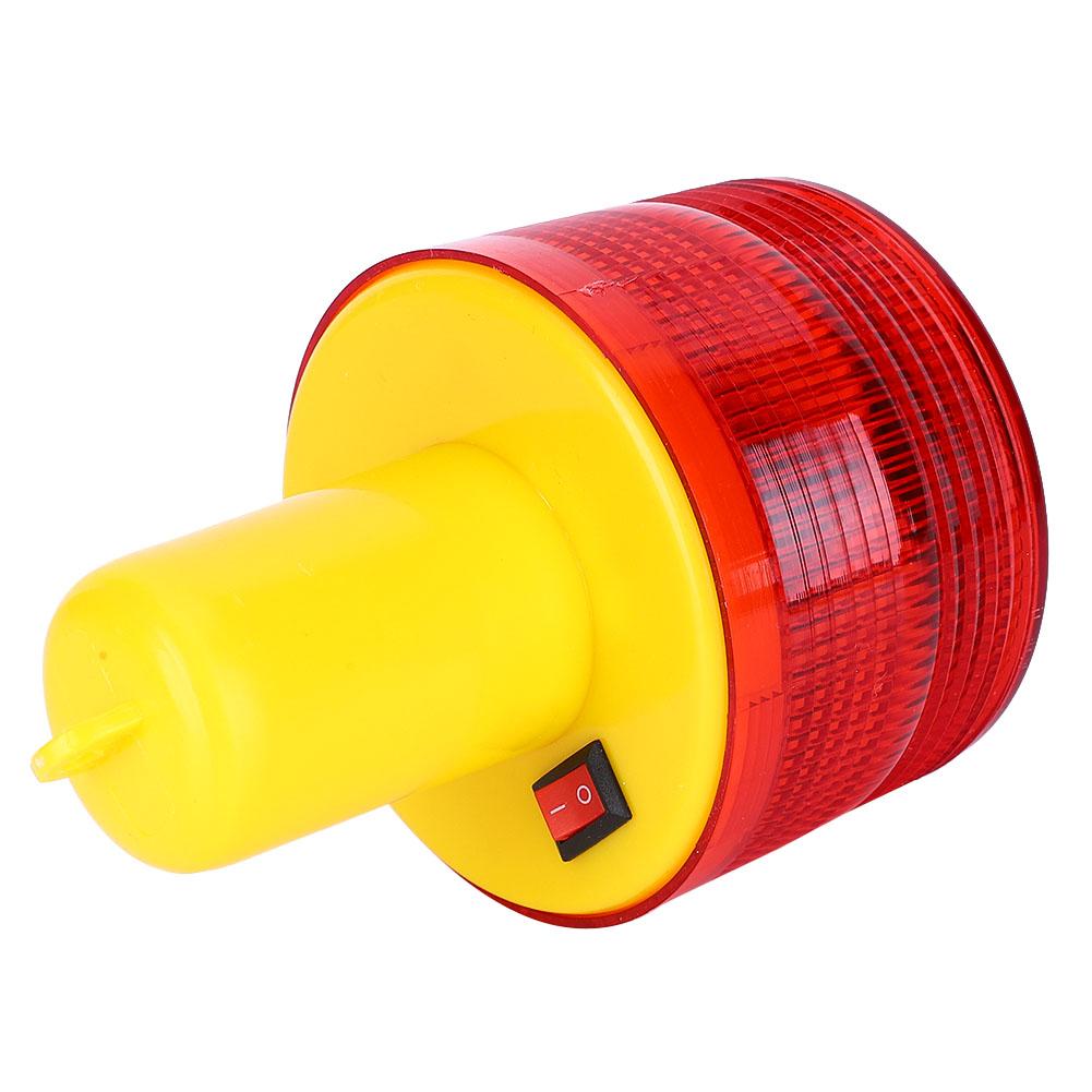 1pc Solar LED Emergency Warning Flash Light Alarm Lamp Traffic Road Boat Red Light