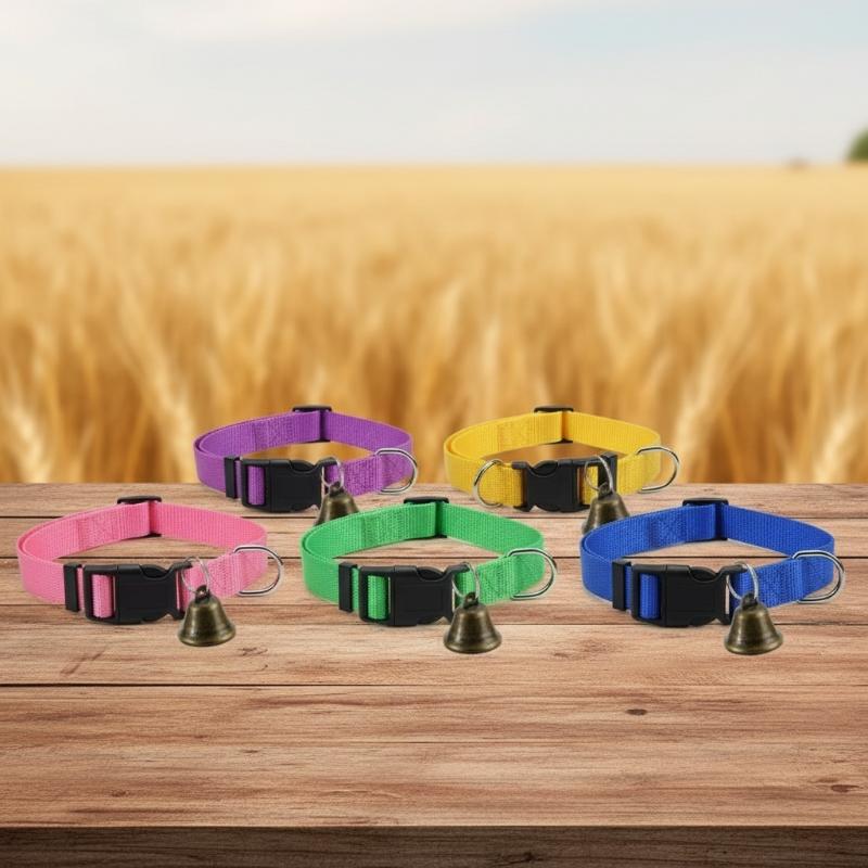 Goat Sheep Adjustable Nylon Pet Collar Strong Durable Wear Resistant 1 Piece for Livestock Identification on Ranch