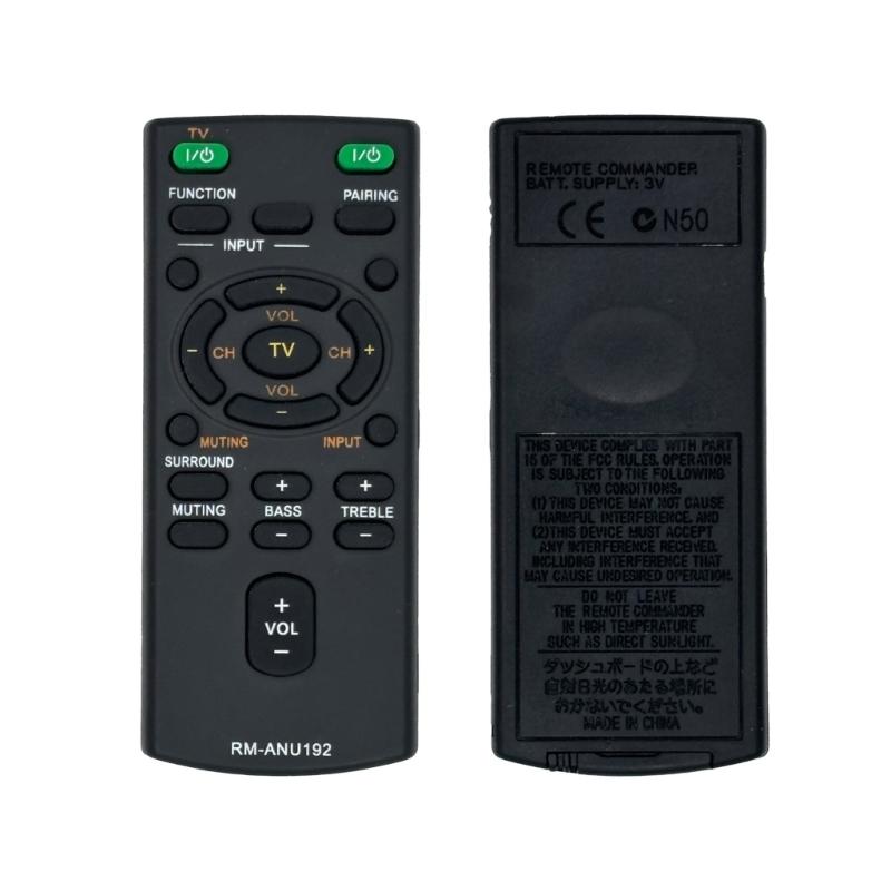 Universal Remote Control For Sound Bar RM-ANU192 RM-ANU191 HT-CT60BT SA-CT60BT Easy Setups