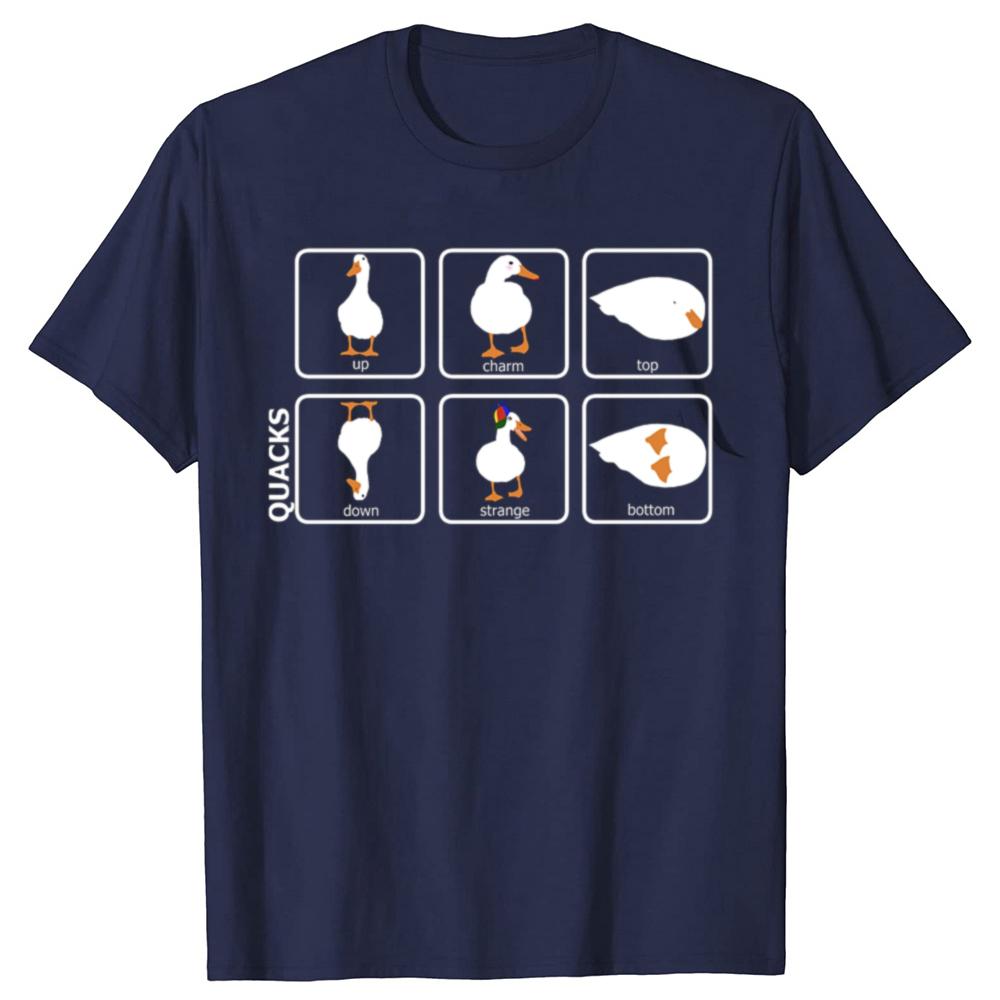 Funny Quacks Duck Graphic T-shirts Men Women's Fashion Casual Tshirt 100% Cotton Loose Oversized T Shirt