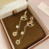 Zodiac Year Zircon Pearl Horse Earrings - Luxurious, Modern Studs for Women