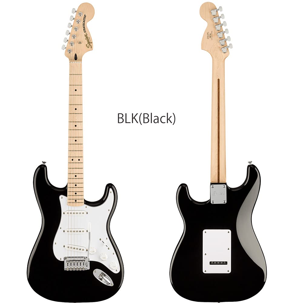 Електрогітара Fender Squier Affinity Series Stratocaster, Набір з 14 предметів, Чорний