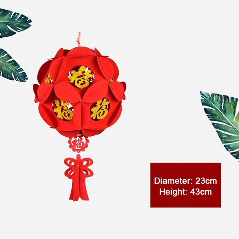 Čínské červené papírové lucerny Festivalové dekorace Oslavné potřeby Vodotěsné Různé velikosti Pro Rok