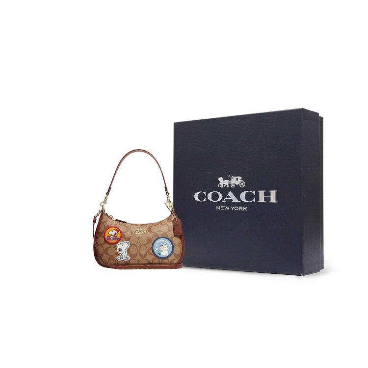 New COACH X Peanuts Snoopy Teri 25 Shoulder Bag CE848-IMT1O