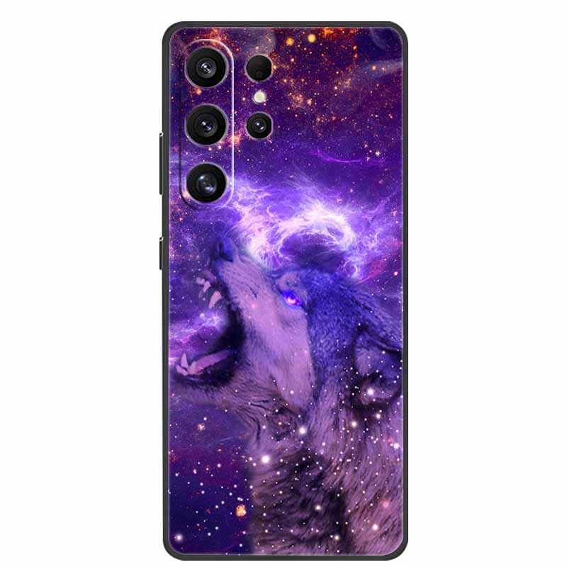 For Samsung Galaxy S26 Ultra Case Bumper Starry Sky Soft Silicone TPU Back Cover for Samsung S26 Ultra Phone Case Cute Cat Cover