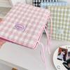 Simple Woolen Lattice Po Album With 10Pcs Sleeves Kpop Bandage Ribbon Binder Pocards Collect Book Postcards Storage Book