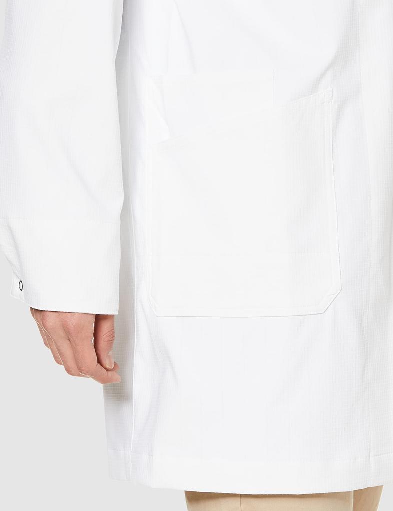 Unisex Long Sleeve Doctor Coat Unisex Long Sleeve Plaid Pattern Durable Stretch Antibacterial and Odor Resistant Light Transparent Proof Doctor Coat