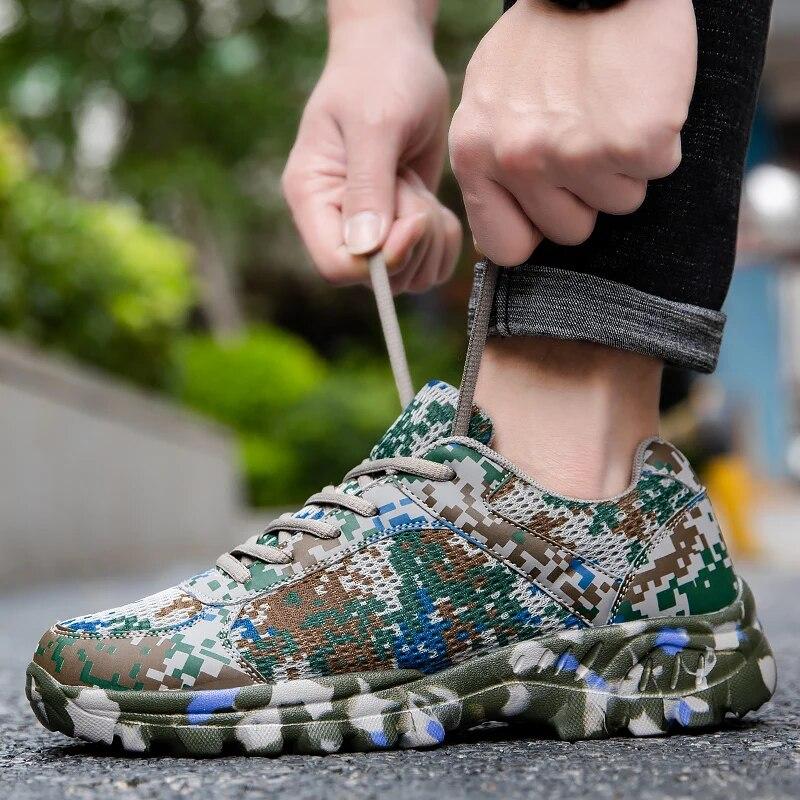 Nejnovější pánské turistické boty Outdoor Lehké maskáčové tenisky Pro turistiku Turistika Horolezectví Muži Trekingové tenisky Taktické boty