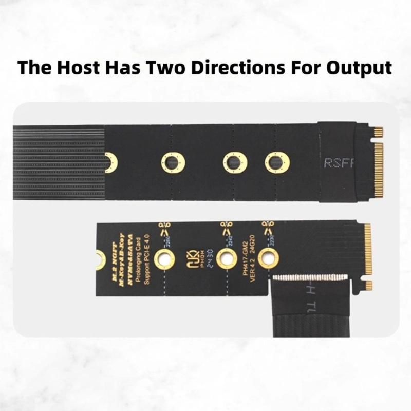 M-Key NVMe zu PCIe 4.0 Verlängerungskabel-Adapter Datenübertragungsplatine für 2230 2242 2260 2280 Grafikkarte