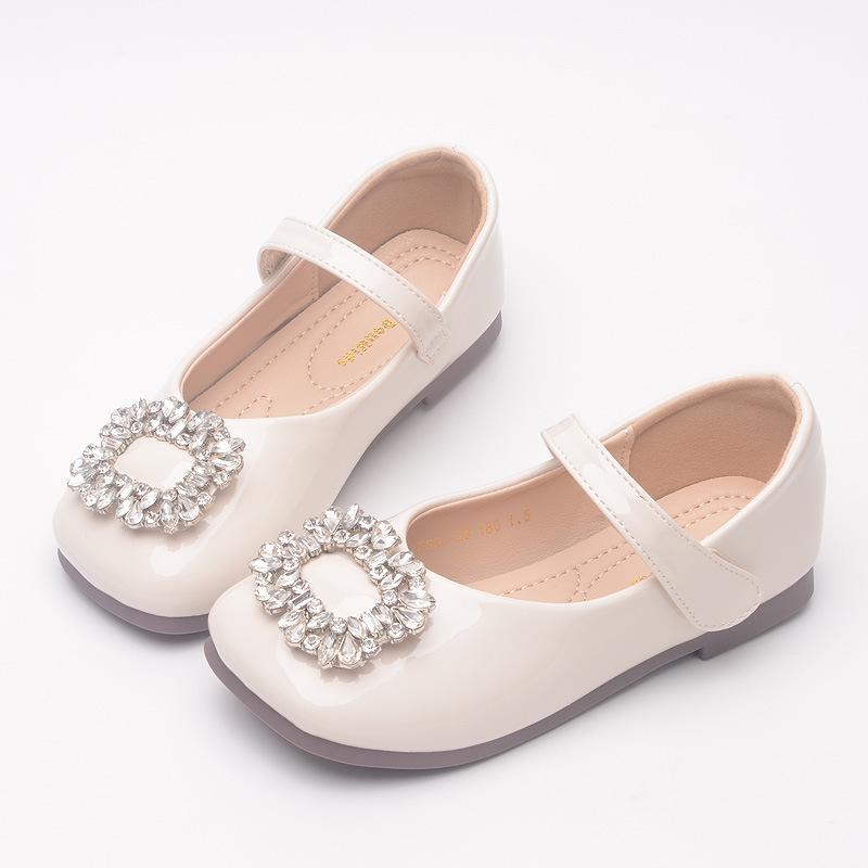 

Модная детская обувь из маленькой кожи для девочек, туфли для выступлений с платьем, детские туфли принцессы, черные туфли на мягкой подошве 35 бежевый