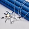 925 Sterling Silver 16-30 Inch Exquisite Starfish Pendant Necklace for Women's Fashionable Wedding Jewelry