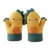 Cartoon Dinosaurier Baby Handschuhe Warme Herbst Winter Kinder Mädchen Junge Voller Finger Handschuhe Gestrickte Dicke Outdoor Kinder Kleinkind Fäustlinge