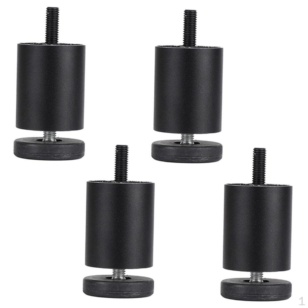 

4pcs Aluminum Alloy Furniture Legs Sofa Couch Table Cabinet TV Stand Black 6cm